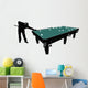 isolated man plaing billiards Wall Decal