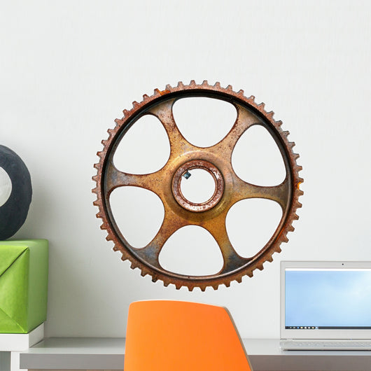 Cog wheel on white background Wall Decal