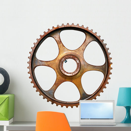 Cog wheel on white background Wall Decal