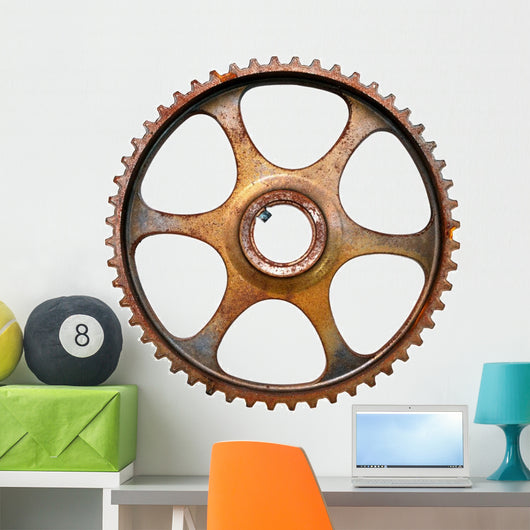 Cog wheel on white background Wall Decal