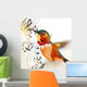 Music vector background with humming bird and notes 