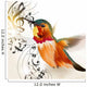 Music vector background with humming bird and notes 