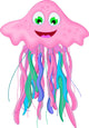 Funny Cartoon Jellyfish Wall Decal