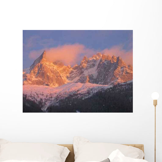 Chamonix Mountain Wall Decal