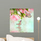 Beautiful roses and butterfly, flower, floral background Wall Mural