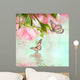 Beautiful roses and butterfly, flower, floral background Wall Mural