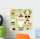 Christmas fashion silhouette set hipster style Wall Decal