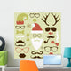 Christmas fashion silhouette set hipster style Wall Decal