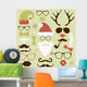 Christmas fashion silhouette set hipster style Wall Decal