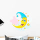 Star And Moon cartoon Wall Mural