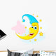 Star And Moon cartoon Wall Mural