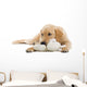 Golden Retriever Puppy With a Stuffed Toy Wall Decal