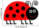 Cute Cartoon Lady Bug. Isolated. Wall Decal