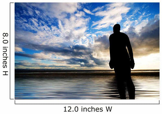 Another Place Sculpture at Sunset Wall Mural