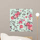 Rose Seamless Pattern Wall Decal Design 2