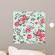 Rose Seamless Pattern Wall Decal Design 2