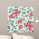 Rose Seamless Pattern Wall Decal Design 2