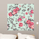 Rose Seamless Pattern Wall Decal Design 2