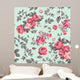 Rose Seamless Pattern Wall Decal Design 2