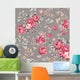 Rose Seamless Pattern Wall Decal Design 1