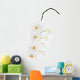 White orchid isolated on white background. Wall Decal