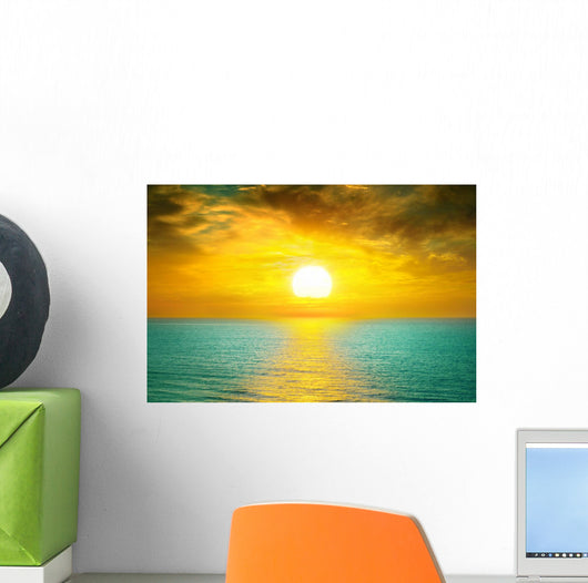 Beautiful Sunset Above the Sea 
