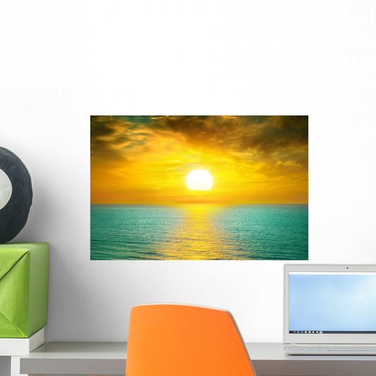 Beautiful Sunset Above the Sea 