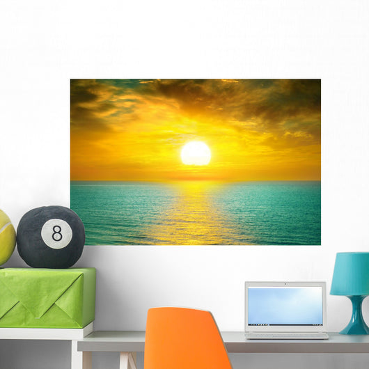 Beautiful Sunset Above the Sea 