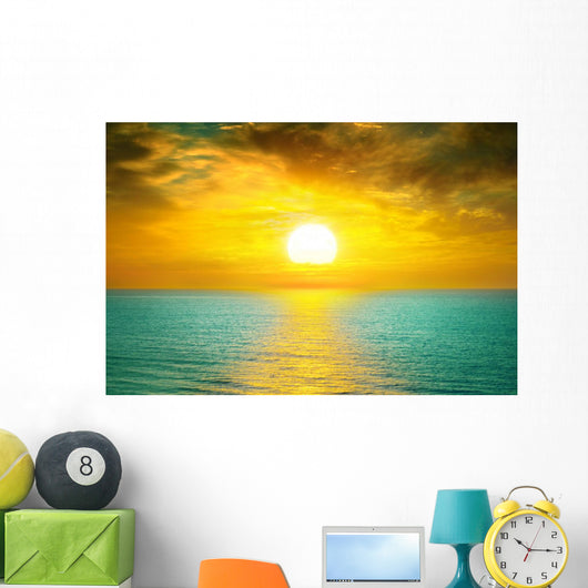 Beautiful Sunset Above the Sea 
