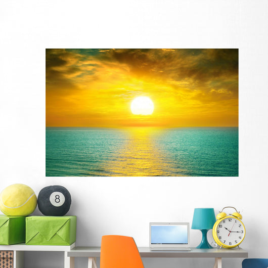 Beautiful Sunset Above the Sea 