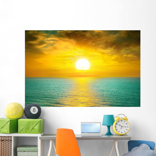 Beautiful Sunset Above the Sea 