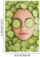 Beautiful woman with facial mask of cucumber slices on face Wall Mural