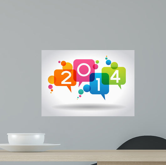 Vector 2014 Happy New Year background. 