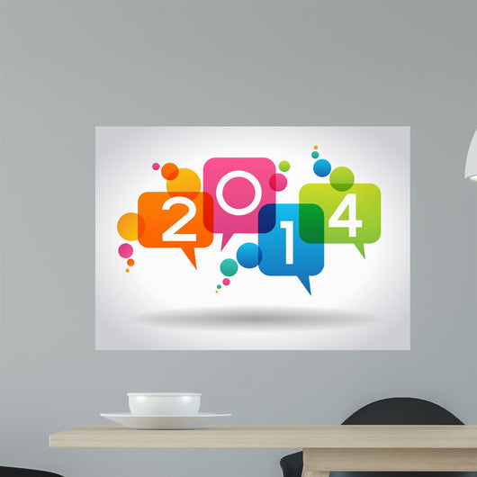 Vector 2014 Happy New Year background. 