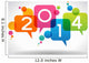 Vector 2014 Happy New Year background. 