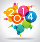 Vector 2014 Happy New Year background. 