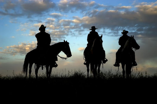 Three Cowboys on Horseback Wall Mural