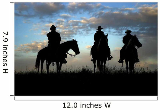 Three Cowboys on Horseback Wall Mural
