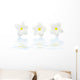 flowers frangipani with reflection Wall Mural