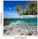 Tropical island under and above water 