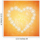 Grunge Christmas background in the orange heart Wall Mural