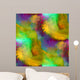 watercolor green purple yellow  texture painting colorful backgr Wall Mural