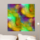 watercolor green purple yellow  texture painting colorful backgr Wall Mural