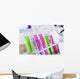 Chemistry laboratory glassware with colour liquids Wall Mural