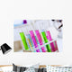 Chemistry laboratory glassware with colour liquids Wall Mural