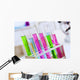 Chemistry laboratory glassware with colour liquids Wall Mural