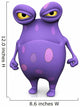 A spotted monster looking very angry. 