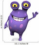 A spotted monster waving and looking very happy. 