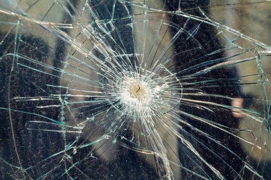 Broken windshield 