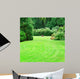 beautiful summer garden with large green lawns 